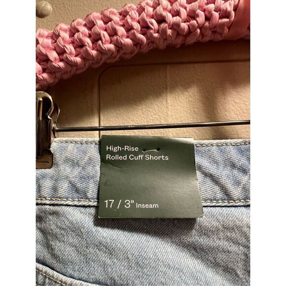 Wild Fable High-Rise Rolled Cuff Jean Shorts Woman’s Size 17 NEW - Picture 5 of 8